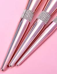 Makeup Brushes Private Label 14pieces Rose Gold Diamond Crystal Handle Makeup Brushes Set Foundation Eye Shadow Blending Tool - AliExpress