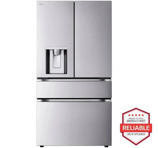 LG 29 Cu. Ft. Standard-Depth MAX 4-Door French Door Refrigerator with Mini Craft Ice and Full