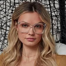 Amazon.com: DIFF Bella | Designer Oversized Square Blue Light Blocking Glasses for Women | Anti Eye Strain UV Protection | Clear Crystal : Health & Household