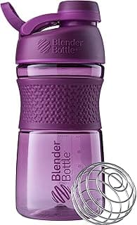 SportMixer Shaker Bottle Perfect for Protein Shakes and Pre Workout, 20-Ounce, Plum