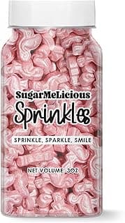 SugarMeLicious Sprinkles For Cupcakes, Edible Cake Decorations, For Vibrant and Versatile Sprinkles for Baking and Decorating Cookies & Ice Cream, 3oz Bottle (Flamingo)