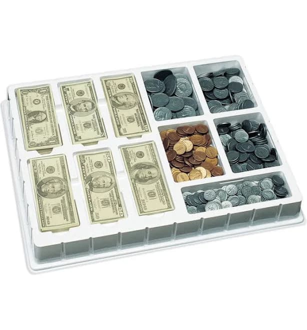 Educational Insights Play Money, Coins & Bills Deluxe Set
