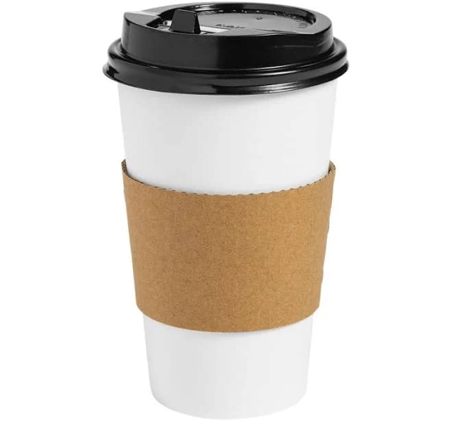 Fun Express Solid Color Paper Coffee Cups with Lids & Sleeves