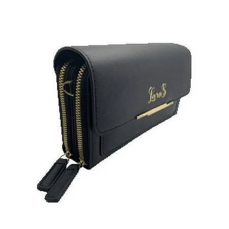 Women's laras crafts Laras Double Zipper Wallet Clutch Small Shoulder Purse
