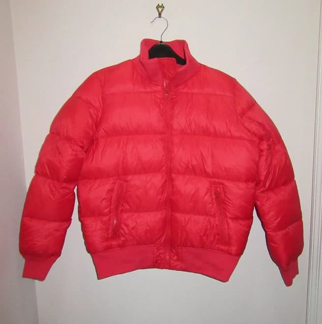 Gap Womens Winter Puffer Jacket Standing Collar Red Size S
