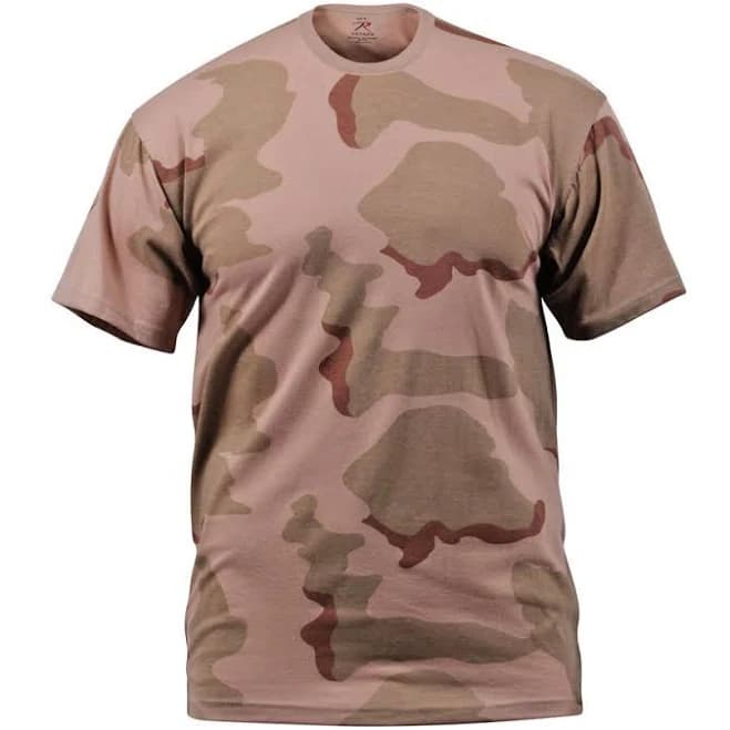 Tri Color Desert Camo T-Shirt Army Navy Gulf War Vet S-3X
