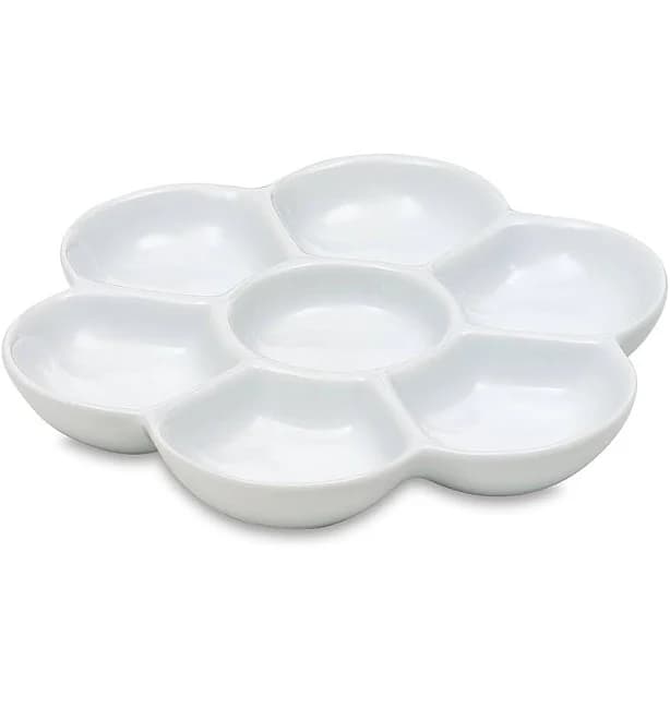 Jack Richeson 7 Well Flower Porcelain Mixing Tray