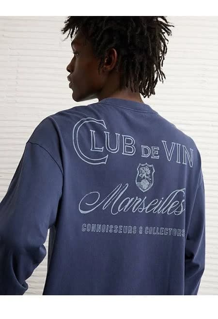 AE Men's Boxy Long Sleeve Graphic T-Shirt