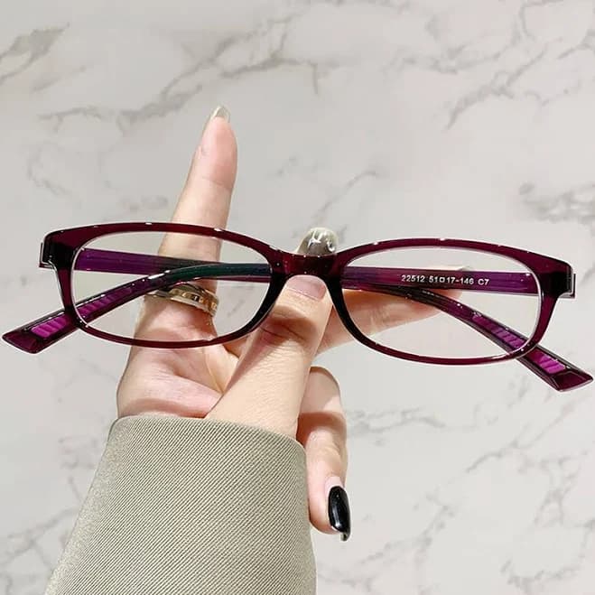 Sllac Rectangle Glasses Online, Purple Full Rim Frame, Edana