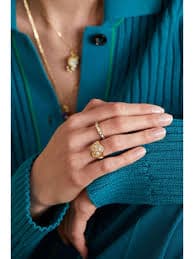 FOUNDRAE Amate 18-karat gold enamel ring | NET-A-PORTER