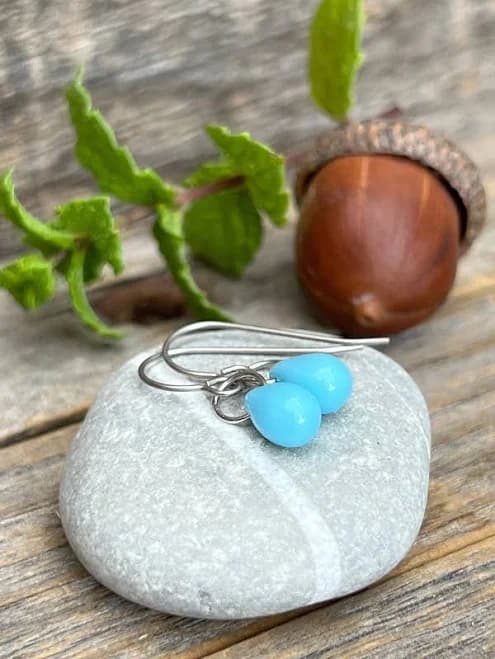 Hypoallergenic Titanium or Sterling Silver Teardrop Earrings