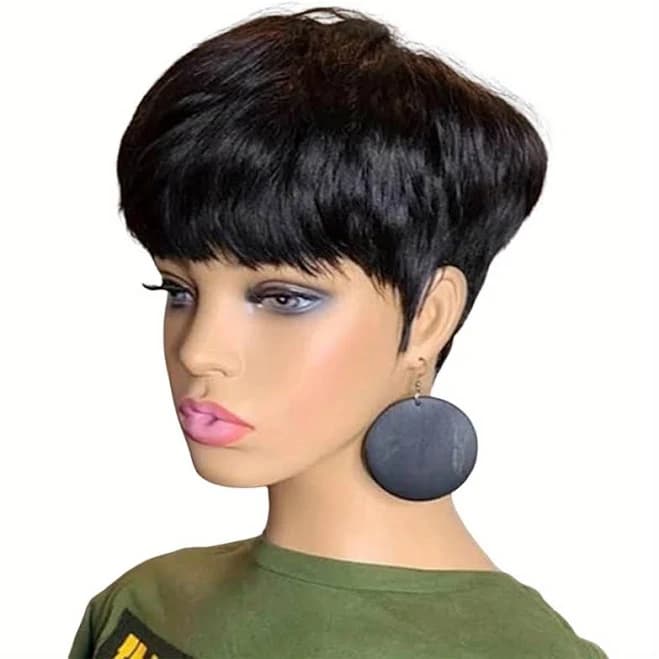 Women's Pixie Cut Human Hair Wig