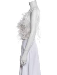 Cult Gaia Square Neckline Sleeveless Crop Top - White Tops, Clothing - WGAIA60149 | The RealReal