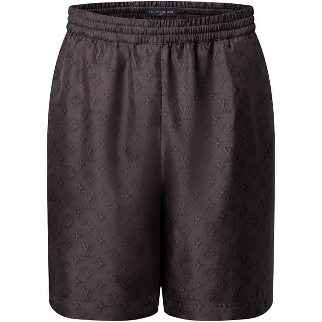 Louis Vuitton Printed Monogram Silk Shorts