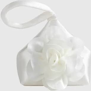 BABEYOND Satin Rose Petal Clutch Purse