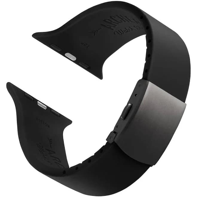 Custom Fit Silicone Band for Apple Watch - Black