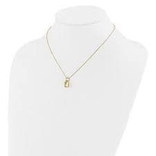 14K Polished Lock and Key 16in with 2in ext Necklace | eBay