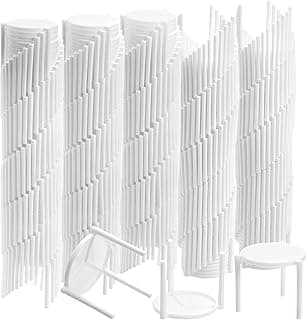 ZEAYEA 600 Pcs Pizza Saver Stand, Plastic Tabletop Pizza Tripod Stack, Disposable White Pizza Saver for Restaurant Container, Catering Boxes and Food Take Out
