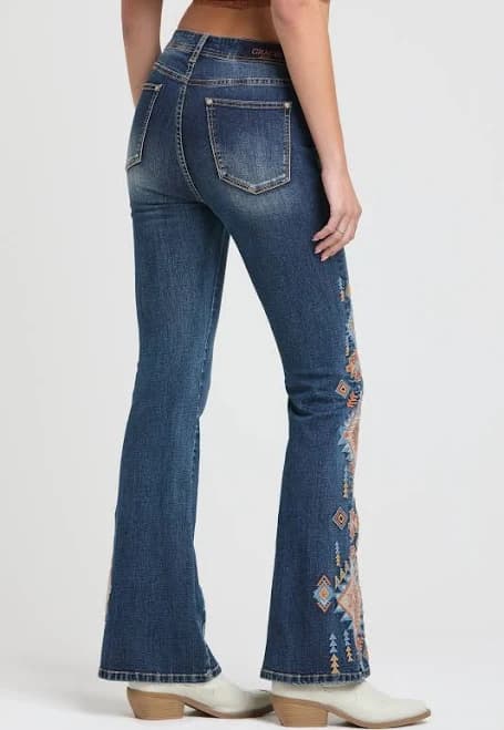 Aztec Embroidered Boho Flare