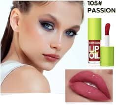 Amazon.com : Beauty Glazed Big Brush Head Lip Oil, Ultra-Hydrating & Nourishing, Smooth Glossy Finish Lip Glow Oil, Shiny and Vegan Tinted Lip Gloss, Non-Sticky Formula (2, 105# PASSION & 106# FUSE) :