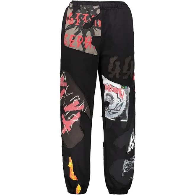 44 LABEL GROUP - graphic-print track pants - men - Cotton - XL - Black