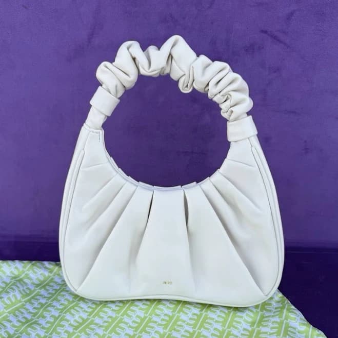 Jw Pei Gabbi Ruched Hobo Handbag- Ivory