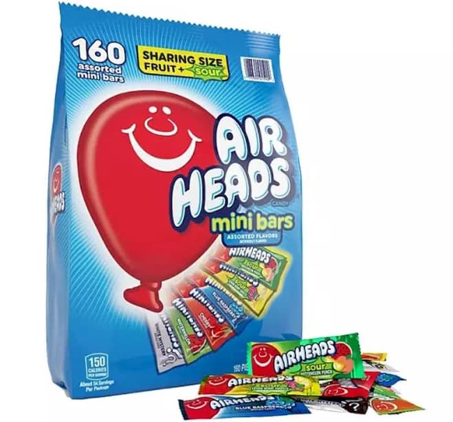 Airheads Mini Candy Bars Variety Pack 160 Pieces