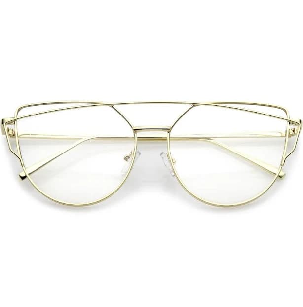 zeroUV Retro Modern Intricately Designed Clear Lens Glasses