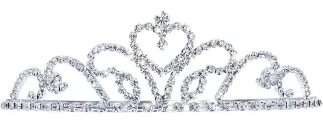 Silver Settle Heart Tiara