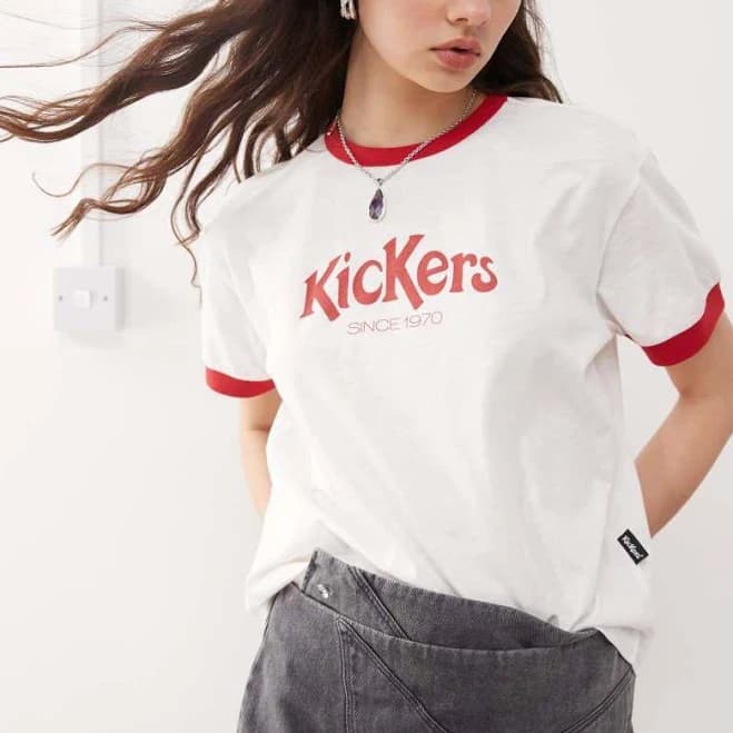 Kickers Cropped Ringer Tee