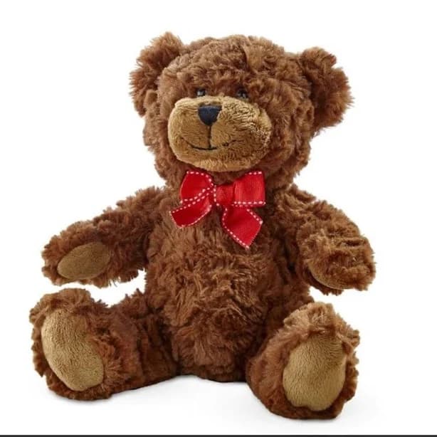 Bosphorus Brown Teddy Bear With Red Ribbon Bow Tie - New Toys & Collectibles | Size: s