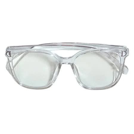 Soumake Unisex Clear View Large Frame Strong Hinge Smooth Transparent Rim Eye Protection Glasses