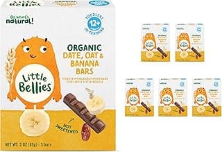Organic Date, Oat & Banana Bars for Toddlers 12+ Months, 3 oz (5 Bars) - Pack of 6