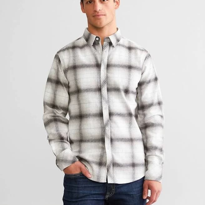 Outpost Makers Men's Cotton Flannel Shirt with Buckle