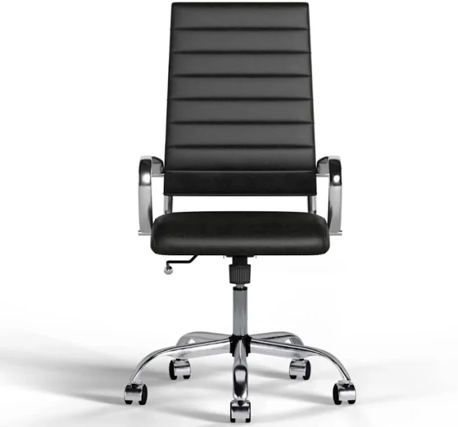 Laguna High Back Office Chair - Ergonomic Black Leather Executive Chair