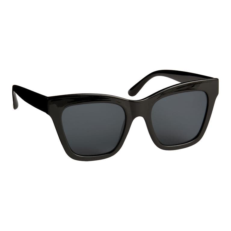 Oversized Black Cat Eye Sunglasses With Black Lenses - World Market