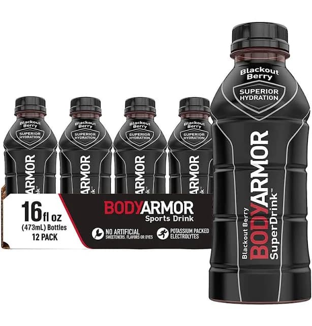 BODY ARMOR Sport Drink Blackout Berry, 16 Oz. 12 Pack