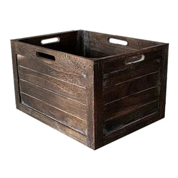 at Home Brown Wooden Crate