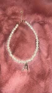 Pearl Necklace With The Letter A | eBay