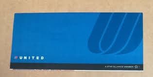 Lot of 5 Vintage United Airlines TULIP Blue Economy Ticket Wallets Travel Art | eBay