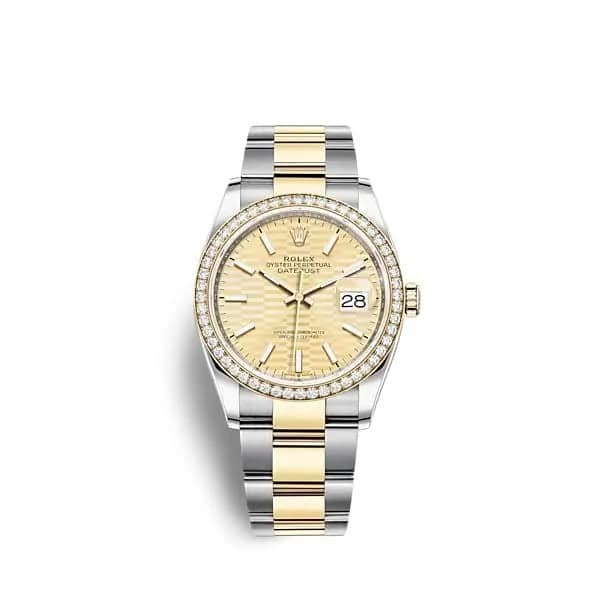 Rolex Datejust 36 Champagne Dial Diamonds Unisex Watch 126283RBR-0003