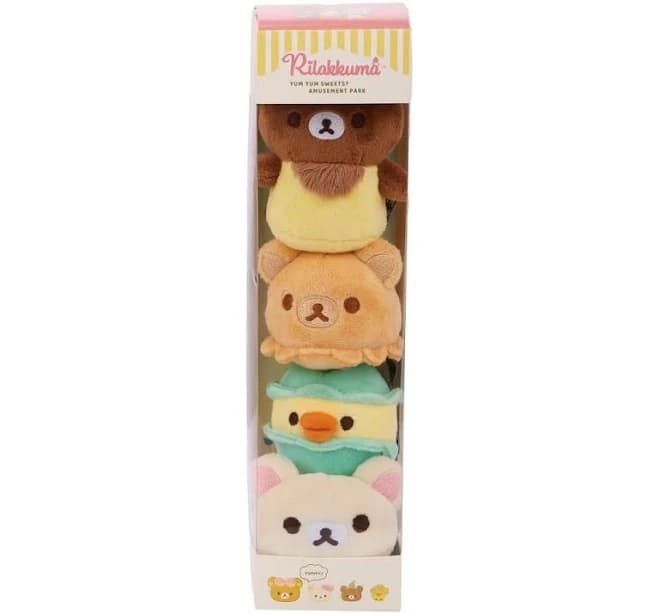 Rilakkuma San-X Original Macaroon Box Plush - 4pcs