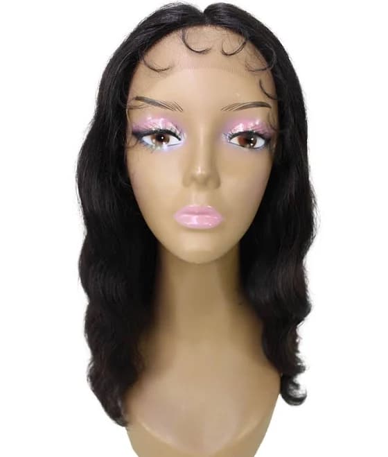 Nakisa Wavy 15 Inch Human Hair T-Part Hollywood Style HD Lace Wig