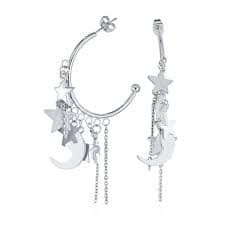 Bling Jewelry Womens Art Deco Dangle Earrings with Crystal Accent in Silver Tone Steel - Walmart.com