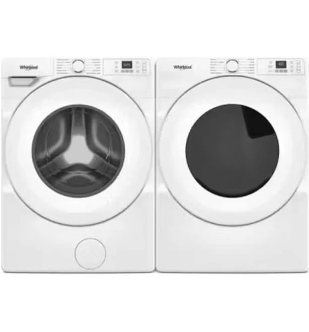 Whirlpool Front Load Laundry Pair with WFW4720RW 27-inch Front Load Washer and WED4720RW 27-inch Smart Electric Dryer