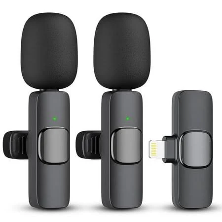2 Pack Wireless Lavalier Microphone