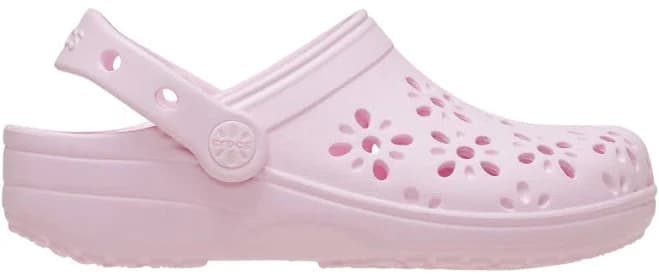 Crocs Girls Classic Floral Cut Out Clog
