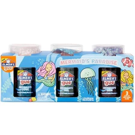 Elmer's Gue Premade Mermaid's Paradise Slime Variety Pack
