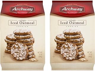Archway Cookies,Crispy Iced Oatmeal Cookies,12 Oz,(Pack of 2)