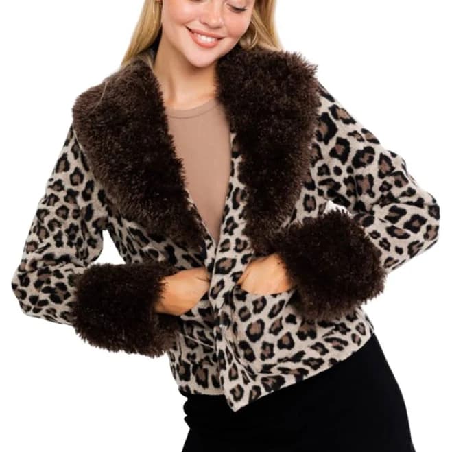 Le Lis Out of The Wild Faux Fur Coat